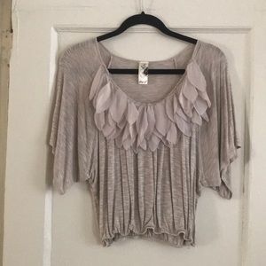 Taupe textured top